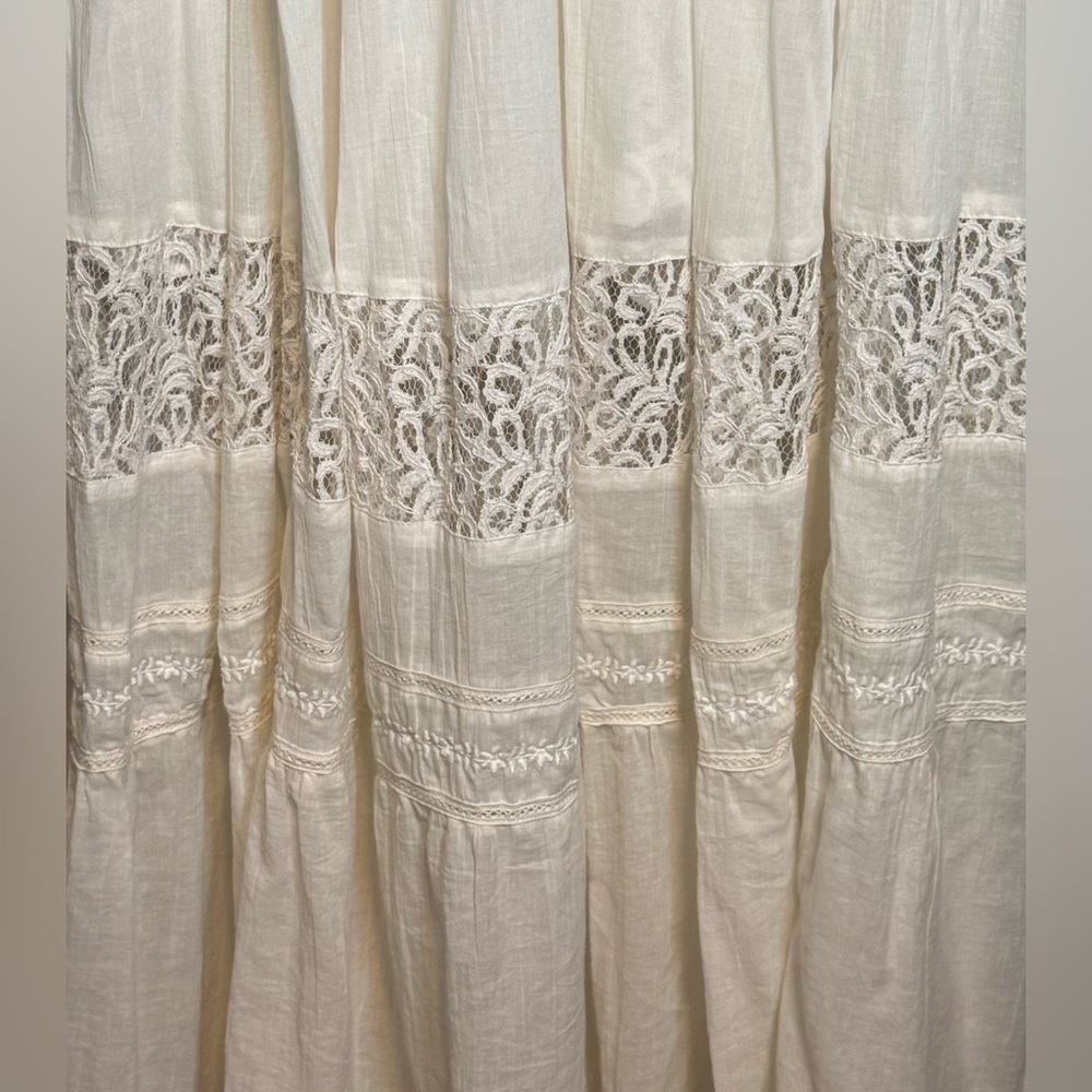 Free People Carla Lace Dress Deep-V Ivory Never Worn Size Small - Picture 6 of 15